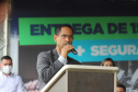 O governador Carlos Massa Ratinho Junior e o Secretário da Segurança Pública, Romulo Marinho Soares, entregam nesta sexta-feira (19), à Polícia Militar do Paraná 155 novas motocicletas, modelo BMW, que incluem capacetes, EPIs e rádios comunicadores, no Parque Estadual Vila Velha, em Ponta Grossa.19/11/2021 - Foto: Jonathan Campos
