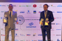 Representantes da Sanepar receberam na terça-feira (23), em São Paulo, o Troféu Transparência concedido pela Associação Nacional dos Executivos de Finanças, Administração e Contabilidade (Anefac) e também o Troféu Destaque de Melhor Demonstração Contábil. - Curitiba, 25/11/2021 - Foto: Sanepar
