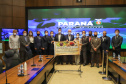 O vice governador Darci Piana e o Diretor Presidente da Invest Paraná, Eduardo Bekin participam  nesta segunda-feira  (29), de audiencia com o presidente da Câmara de Comércio e Indústria Brasil Coreia do Sul  no Palacio Iguacu.   Curitiba, 29/11/2021 -  Foto: Geraldo Bubniak/AEN