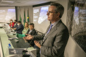 Nesta segunda-feira (22), o ministro Guilherme Caputo Bastos, do Tribunal Superior do Trabalho (TST), visitou a sede da Portos do Paraná, onde participou do II Seminário sobre Trabalho Portuário. Organizado pelo Órgão Gestor de Mão-de-Obra do Trabalhador Portuário Avulso (OGMO) de Paranaguá, o evento teve apoio da administração dos portos de Paranaguá e Antonina. - Paranaguá, 22/11/2021 - Foto: Claudio Neves/Portos do Paraná