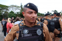 Policiais militares se formam no curso de rondas ostensivas com motocicletas. Foto:PMPR