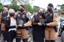 Policiais militares se formam no curso de rondas ostensivas com motocicletas. Foto:PMPR