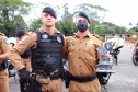 Policiais militares se formam no curso de rondas ostensivas com motocicletas. Foto:PMPR
