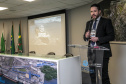 Nesta segunda-feira (22), o ministro Guilherme Caputo Bastos, do Tribunal Superior do Trabalho (TST), visitou a sede da Portos do Paraná, onde participou do II Seminário sobre Trabalho Portuário. Organizado pelo Órgão Gestor de Mão-de-Obra do Trabalhador Portuário Avulso (OGMO) de Paranaguá, o evento teve apoio da administração dos portos de Paranaguá e Antonina. - Paranaguá, 22/11/2021 - Foto: Claudio Neves/Portos do Paraná