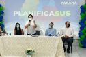Desde segunda-feira (22), o programa PlanificaSUS teve a adesão formalizada de 115 municípios do Estado e de todos os consórcios da macrorregião Noroeste. Um a um, prefeitos e secretários municipais das Regionais de Saúde assinaram o termo de participação no projeto. - Curitiba, 25/11/2021 - Foto: Maria Sezineide Cavalcante de Melo - 11RS