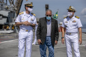 Embarcações da Marinha Brasileira se despedem da Baía de Paranaguá