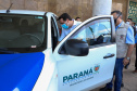 Governador Carlos Massa Ratinho Junior entrega veículos para a Vigilância Ambiental.