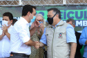 Governador Carlos Massa Ratinho Junior entrega veículos para a Vigilância Ambiental.