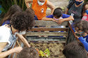 Aula prática de compostagem na Ilha do Mel