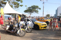 PM leva diversão às praias com exposição de viaturas e pintura de rosto para crianças durante o Carnaval