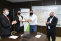 Umuarama - Prefeito Hermes Pimentel da Silva / Deputado Estadual Delegado Fernando Martins / Josil Voidela e Luciana Bruel equipe técnica de aeroportos da SEIL