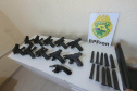 Arsenal de pistolas com destino a Minas Gerais é apreendido durante abordagem do BPFRON em Matelândia