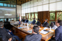 Governador Carlos Massa Ratinho Junior em reunião com presidente do Ibama Eduardo Bim pra tratar do cronograma das audiências publicas da Nova-Ferroeste e parques urbanos - Curitiba, 16/03/2022