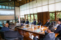 Governador Carlos Massa Ratinho Junior em reunião com presidente do Ibama Eduardo Bim pra tratar do cronograma das audiências publicas da Nova-Ferroeste e parques urbanos - Curitiba, 16/03/2022