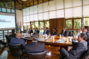 Governador Carlos Massa Ratinho Junior em reunião com presidente do Ibama Eduardo Bim pra tratar do cronograma das audiências publicas da Nova-Ferroeste e parques urbanos - Curitiba, 16/03/2022