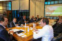 Governador Carlos Massa Ratinho Junior em reunião com presidente do Ibama Eduardo Bim pra tratar do cronograma das audiências publicas da Nova-Ferroeste e parques urbanos - Curitiba, 16/03/2022