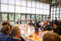 Governador Carlos Massa Ratinho Junior em reunião com presidente do Ibama Eduardo Bim pra tratar do cronograma das audiências publicas da Nova-Ferroeste e parques urbanos - Curitiba, 16/03/2022