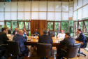 Governador Carlos Massa Ratinho Junior em reunião com presidente do Ibama Eduardo Bim pra tratar do cronograma das audiências publicas da Nova-Ferroeste e parques urbanos - Curitiba, 16/03/2022