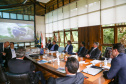 Governador Carlos Massa Ratinho Junior em reunião com presidente do Ibama Eduardo Bim pra tratar do cronograma das audiências publicas da Nova-Ferroeste e parques urbanos - Curitiba, 16/03/2022