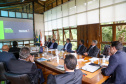 Governador Carlos Massa Ratinho Junior em reunião com presidente do Ibama Eduardo Bim pra tratar do cronograma das audiências publicas da Nova-Ferroeste e parques urbanos - Curitiba, 16/03/2022
