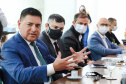 Governador Carlos Massa Ratinho Junior durante reunião com executivos do Grupo Softbank - Curitiba, 22/03/2022