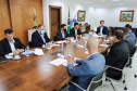 Governador Carlos Massa Ratinho Junior durante reunião com executivos do Grupo Softbank - Curitiba, 22/03/2022