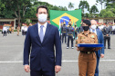 Governador Carlos Massa Ratinho Junior participa da solenidade de 51 anos da Academia Policial Militar do Guatupê - Curitiba, 08/03/2022