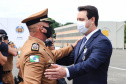 Governador Carlos Massa Ratinho Junior participa da solenidade de 51 anos da Academia Policial Militar do Guatupê - Curitiba, 08/03/2022