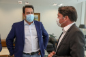 O governador Carlos Massa Ratinho Junior recebe nesta segunda-feira(7), o Presidente da Renault do Brasil, Ricardo Gondo  e o  Presidente da Renault para a América Latina,  Luiz Pedrucci 