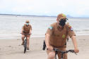 Ciclopatrulhamento da PM aumenta mobilidade das equipes no atendimento ao cidadão no Litoral durante o verão 
