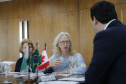 O governador Carlos Massa Ratinho Junior  recebe  nesta quarta-feira (30), no Palácio Iguaçu, Embaixadora do Canadá no Brasil, Jennifer May -  Curitiba, 30/03/2022