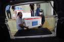 Distribuição de vacinas contra Covid 19, para as regionais de saúde do Paraná, no Cemepar, em Curitiba -  Curitiba, 29/03/2022