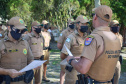 Polícia Militar desencadeia megaoperação Fortaleza no Litoral do estado com viaturas e helicóptero