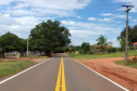 DER/PR executou serviços de sinalização horizontal e instalação de tachas refletivas em 11,43 km da PR-557, entre Diamante do Norte e o distrito de Adhemar de Barros - 