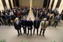 O secretário da Segurança Pública, Wagner Mesquita de Oliveira, o diretor geral da Polícia Centífica e demais autoridades durante aula inaugural do curso para policiais científicos. Curitiba, 21/06/2022 Foto: Ricardo Almeida/SESP