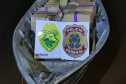 BPFron e Polícia Federal apreendem embarcação carregada com droga em Guaíra