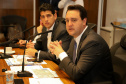 Governador Carlos Massa Ratinho Junior em agenda com Ministro da Infraestrutura Marcelo Sampaio. Foto: Ari Dias/AEN.