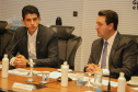 Governador Carlos Massa Ratinho Junior em agenda com Ministro da Infraestrutura Marcelo Sampaio. Foto: Ari Dias/AEN.