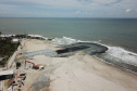 Primeiro headland começa a ganhar forma na Orla de Matinhos