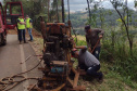 PR-182 Salgado Filho DER/PR inicia trabalhos para restaurar trecho da PR-182 interditado após deslizamento 