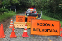 Estrada da Graciosa permanece bloqueada; DER/PR monitora área afetada pelas chuvas