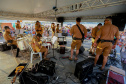 Banda da Policia Militar se apresenta em Guaratuba. - Foto:Ari Dias/AEN
