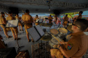 Banda da Policia Militar se apresenta em Guaratuba. - Foto:Ari Dias/AEN