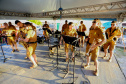 Banda da Policia Militar se apresenta em Guaratuba. - Foto:Ari Dias/AEN