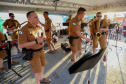 Banda da Policia Militar se apresenta em Guaratuba. - Foto:Ari Dias/AEN
