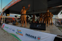 Banda da Policia Militar se apresenta em Guaratuba. - Foto:Ari Dias/AEN
