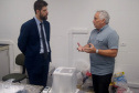  novo presidente do Ipem, Cesar Antonio Tuoto Silveira Mello. Na oportunidade, ele se apresentou aos servidores e conheceu os laboratórios do instituto
