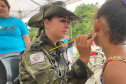 Polícia Militar realiza ação voltada para as crianças durante o Carnaval no Litoral