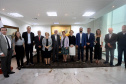 Paraná negocia fortalecimento de parceiras com o Canadá em diversas áreas. Governador em exercício, Darci Piana com a Cônsul-geral  do Canadá em São Paulo Heather Cameron e o chefe do escritório da Região Sul, Paulo Orlandi e os Secretarios Aldo Bona, da Ciência e Tecnologia  e Roni Miranda da Educação Foto Gilson Abreu/Aen