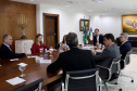 Governador Carlos Massa Ratinho Junior com Procurador Geral do Trabalho Dr José de Lima Ramos Pereira